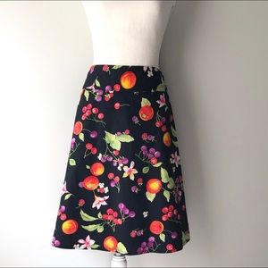 Cotton Print A-line Skirt  Size 10